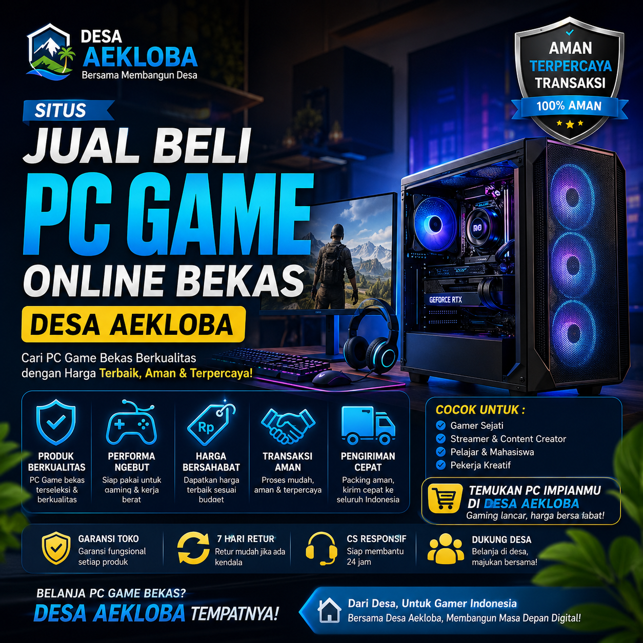 ARENA212 - Situs Jual Beli PC Game Online Bekas Desa Aekloba